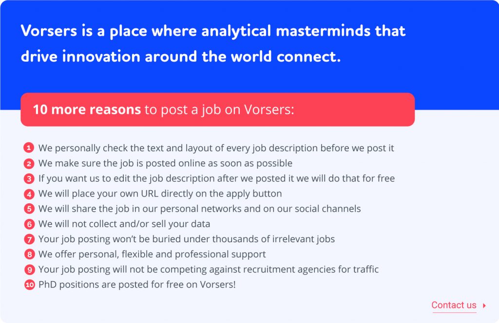 10 reasons to post a job on Vorsers
